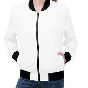 Esley Monochrome Textured Jacket. Stock photo lighter than original